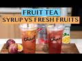 FRUIT TEA SERIES: STRAWBERRY AND PASSION FRUIT -  2 WAYS - USING COMMERCIAL PUREE VS FRESH FRUITS