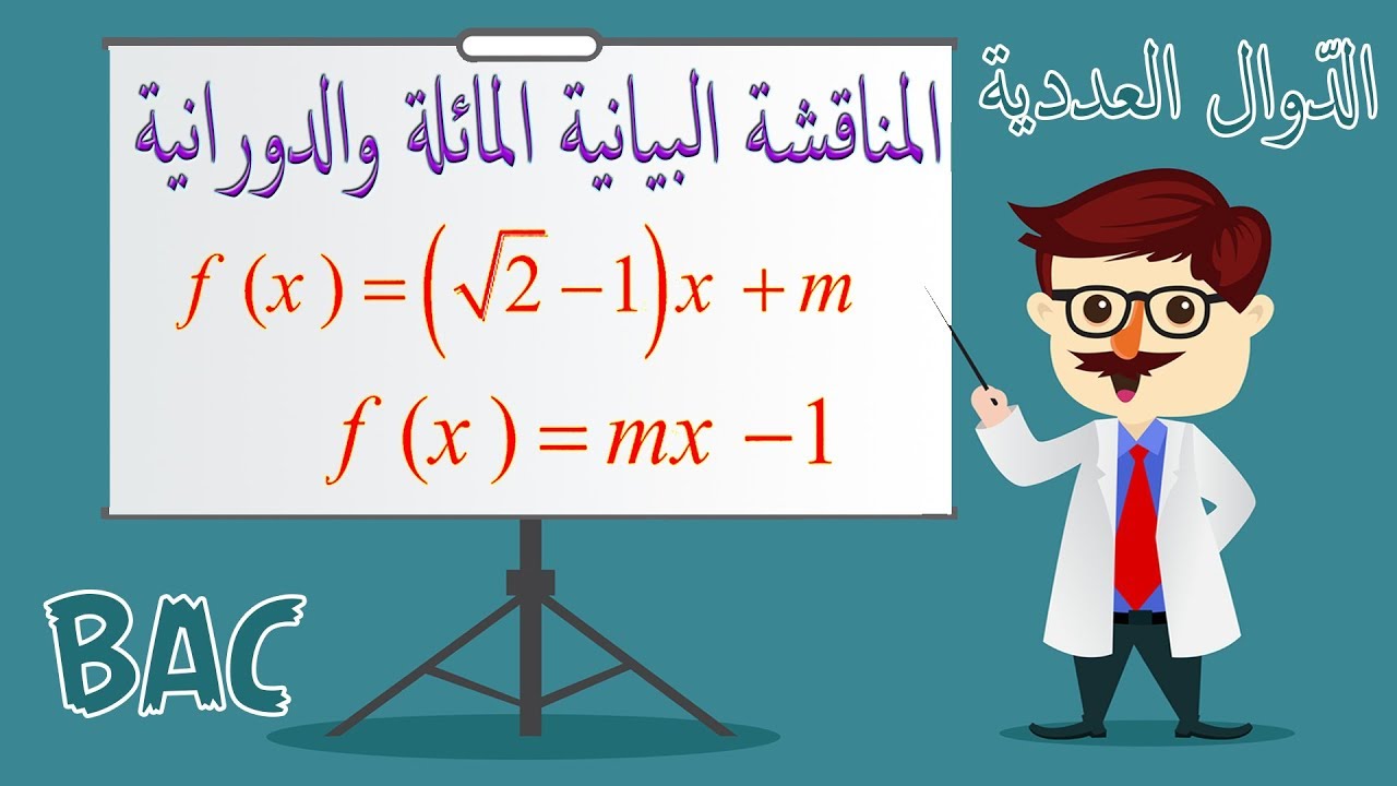 المناقشة البيانية الوسيطية الدورانية والمائلة [أفكار الرياضيات في البكالوريا علمي رقم 2]