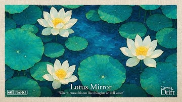 Lotus Mirror 4K | Relaxing Piano & Aerial View of Water Garden Stillness for Calm & Focus