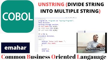 UNSTRING in COBOL | COBOL