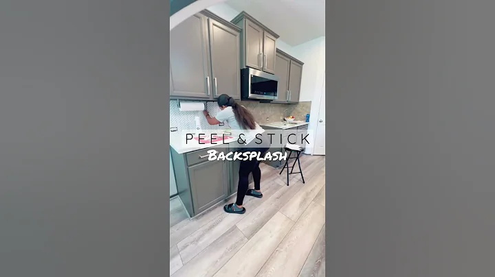 Peel & Stick Backsplash! | DIY backsplash | Kitchen Renovations #shorts #beta  #diy