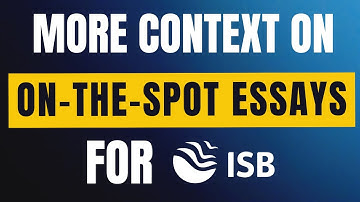 Closeup On On-The-Spot Essays For ISB