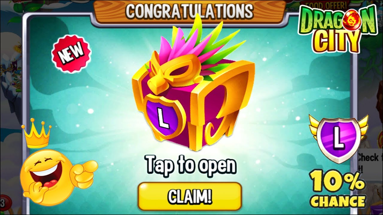 Dragon City - Unlocked x5 Lucky Legendary Chest for 300 GEMS OFFER