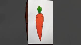 Easy Carrot drawing #youtube #Shorts #viralvideo