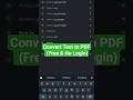Convert Text To PDF Instantly ! ( Free & No Login ) ✍️➡️📄