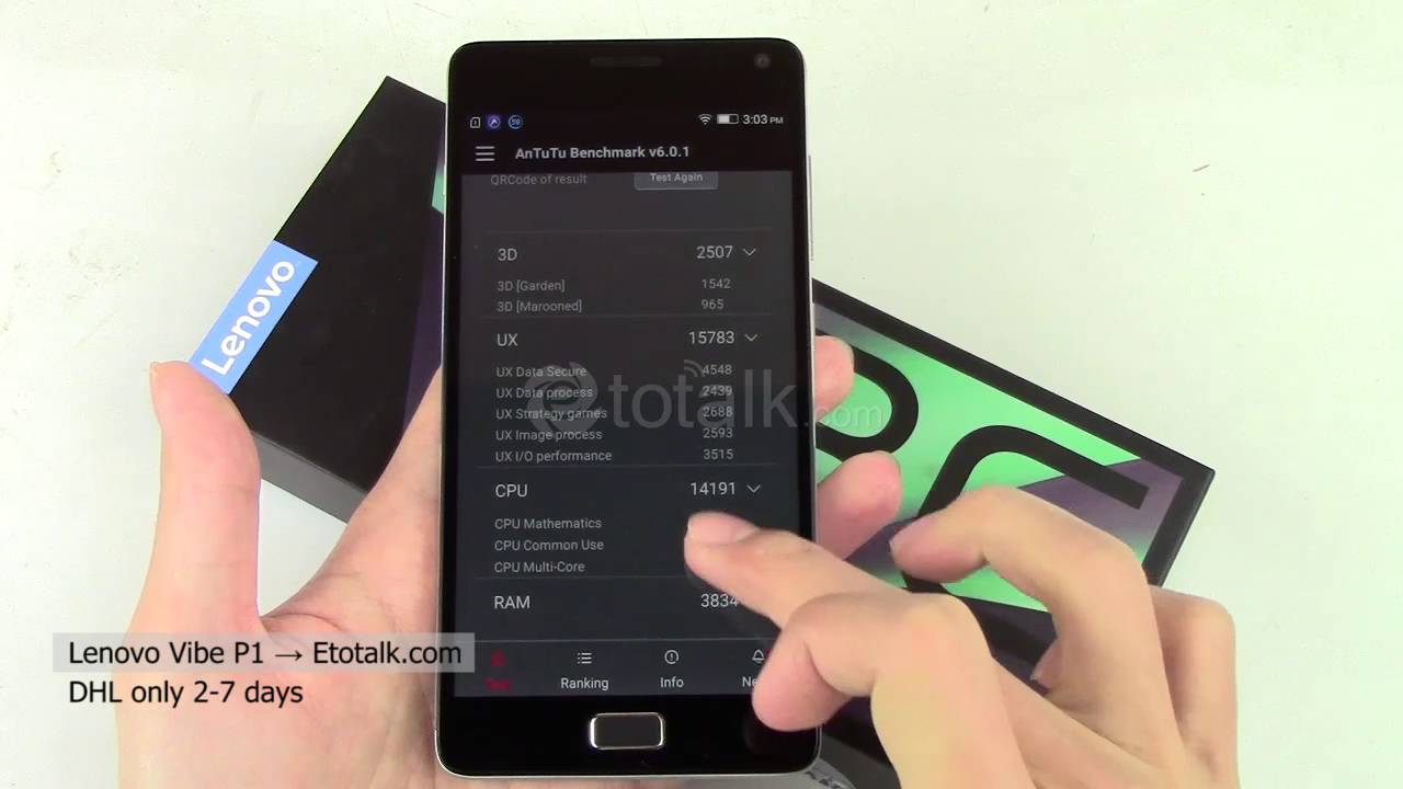 Lenovo Vibe P1 Antutu