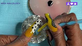 How To: Yellow Cow Print Nails| Beginner Nail Art | Miss Nailology