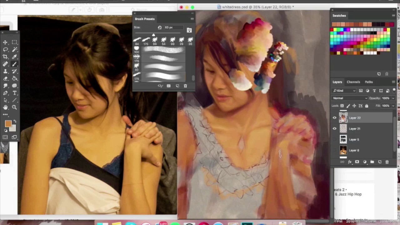 Painting a Portrait SPED UP YouTube