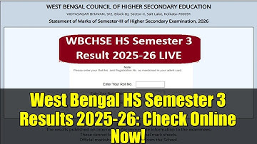 West Bengal HS Semester 3 Results 2025-26: Check Online Now!