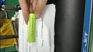 EC-JET Continuous inkjet Printer Model 2000 Coding applications: battery marking and woven bags