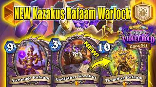 NEW Godfather Kazakus Rafaam Warlock Is Delightful To Play At Escape from Violet Hold | Hearthstone