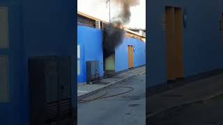 Incendio en un transformador eléctrico en Isla Cristina