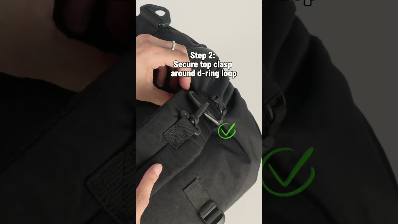 Attaching backpack straps on A10 Adjustable Bag by Piorama