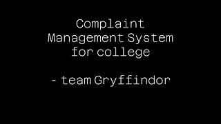 Full Stack - Complaint management system Profile