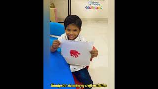 Handprint Strawberry Craft Activities||The Brain Train Preschool
