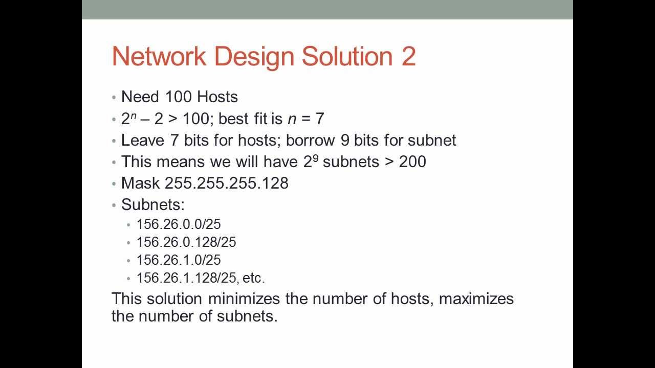More Subnetting Practice