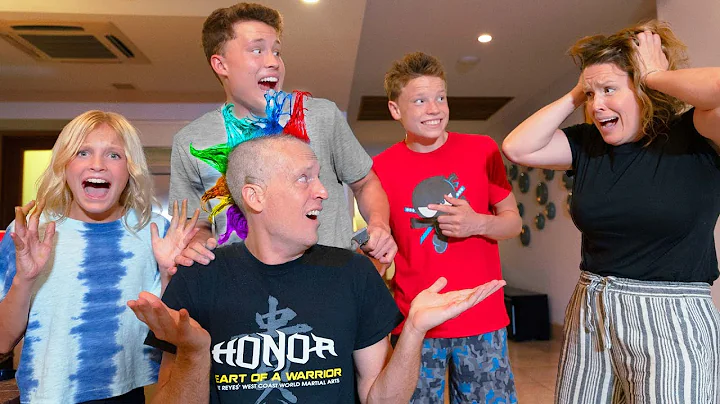 We gave our DAD a MOHAWK! MOM freaked!