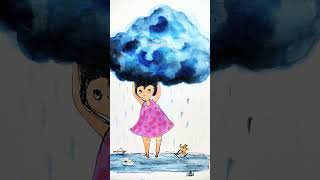 Cloudy hair #rain #clouds #viral #art #ytshorts #videos