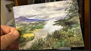 How I Painted This Peaceful Landscape The Isle Of Innisfree On A Greeting Card