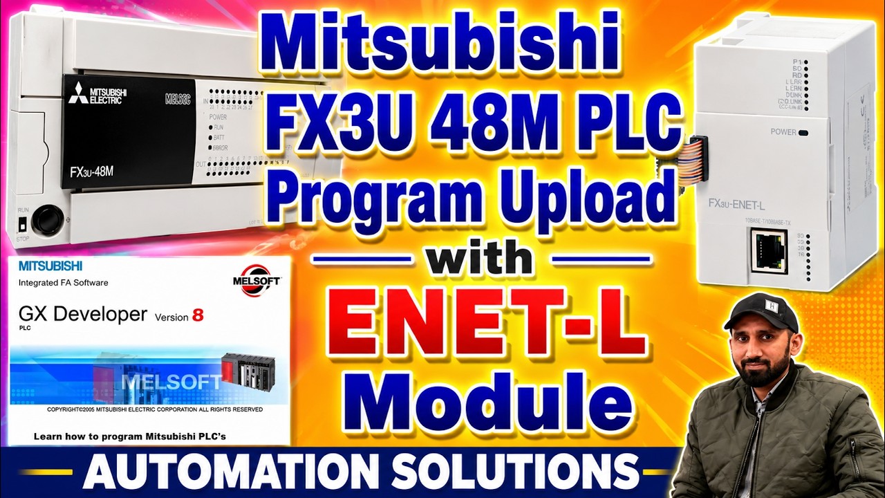Mitsubishi: FX3U M48 PLC Program Upload with ENET-L Module: 2026 GX ...