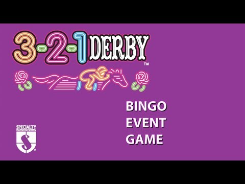 3-2-1 Derby Bingo Event Game from Specialty Manufacturing