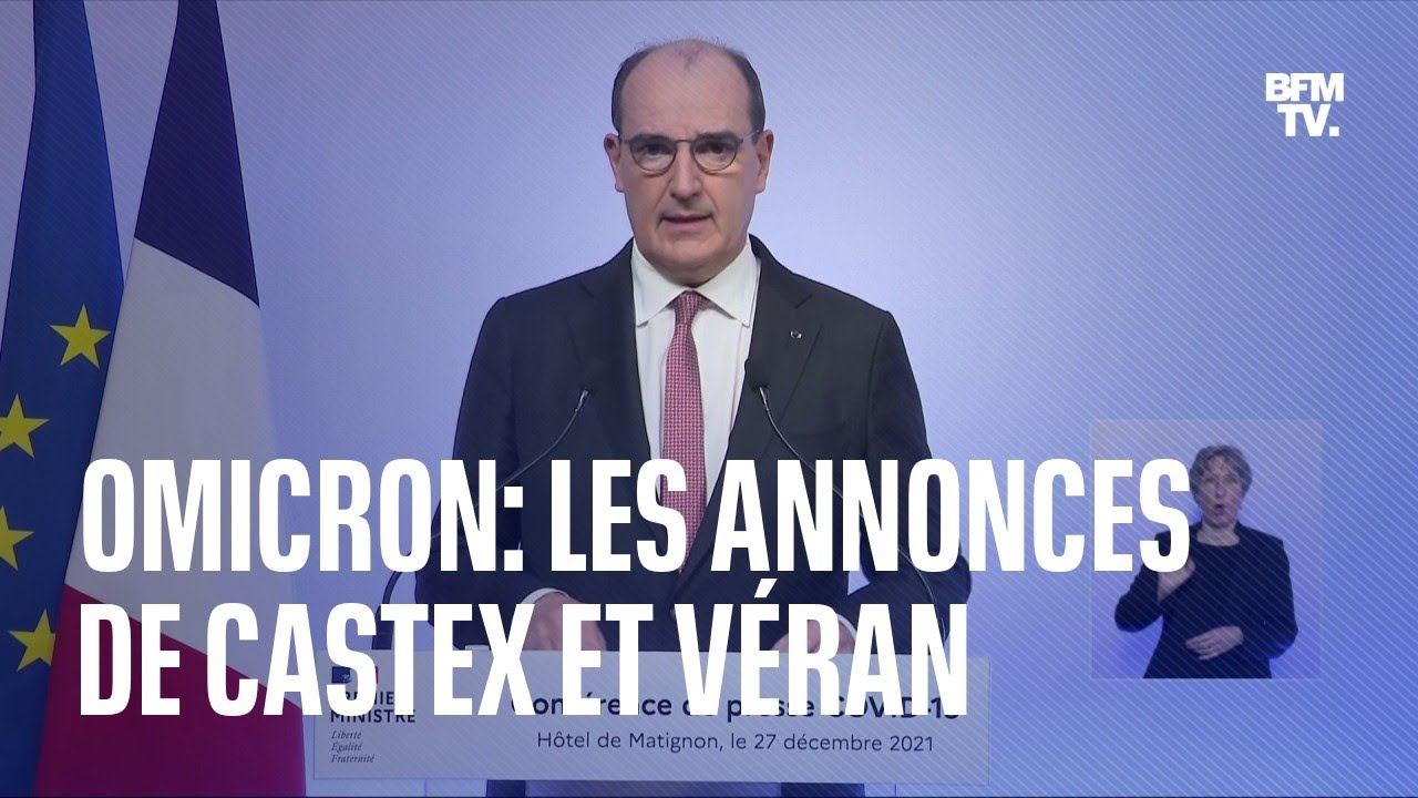 Variant Omicron les annonces de Jean Castex et Olivier Vran en intgralit