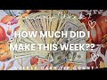 What I Make in a Week a Server | Weekly Cash Tip Count | Server Income |Cash |Michelle Marie Budgets