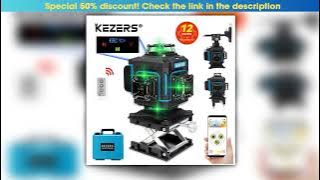 KEZERS Display Green Laser Level 16 Lines 4D 360 KL4D03G 1PC 4000mAh Liion Battery Remote Control