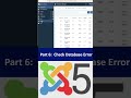 Fix Joomla Blank Page Error Part 6 | Short-9 | Check Database Errors ⚙️🚨  #joomla5