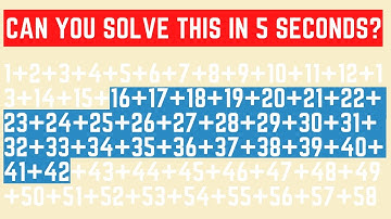 How to add any amount of consecutive numbers together | Easter Special