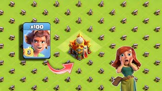 Max Root Rider VS 1 Level Cannon Base! || Clash Of Clans