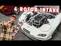 Building a Beautiful Intake FOR SLIDE THROTTLES - 4 Rotor RX7 Street Car