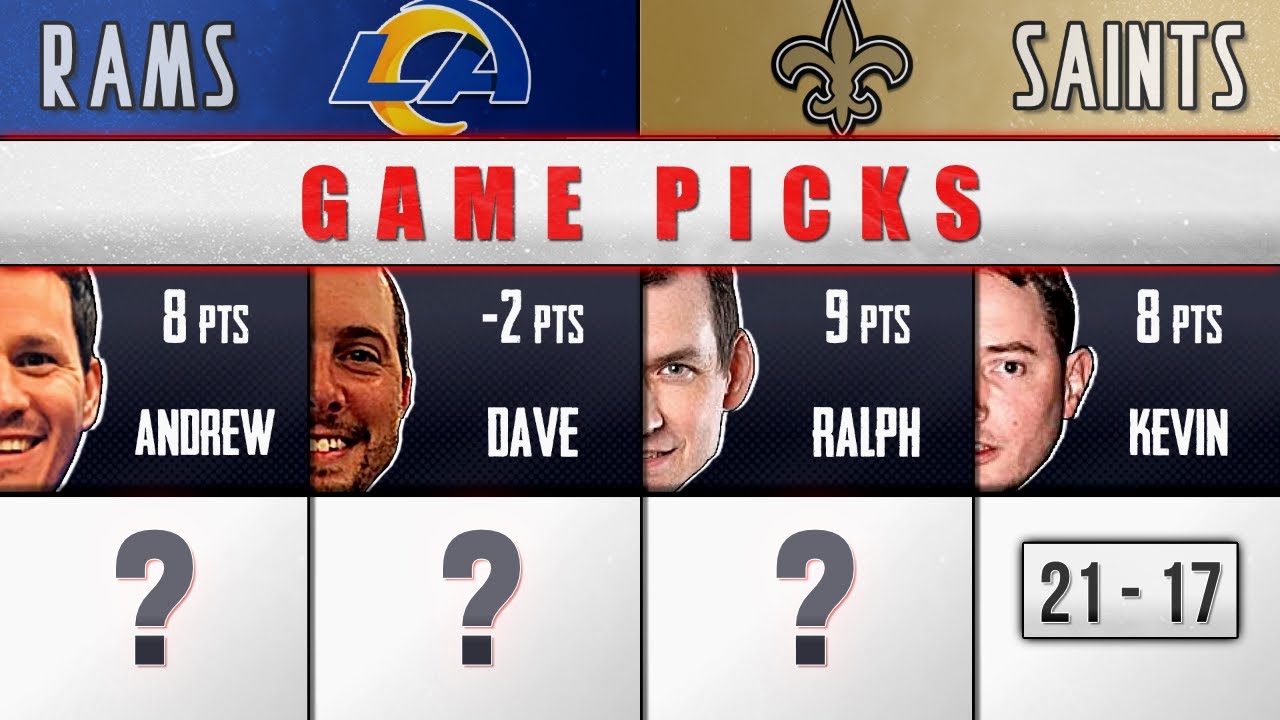 Rams vs Saints Game Picks YouTube Rams vs Saints Game Picks YouTube
