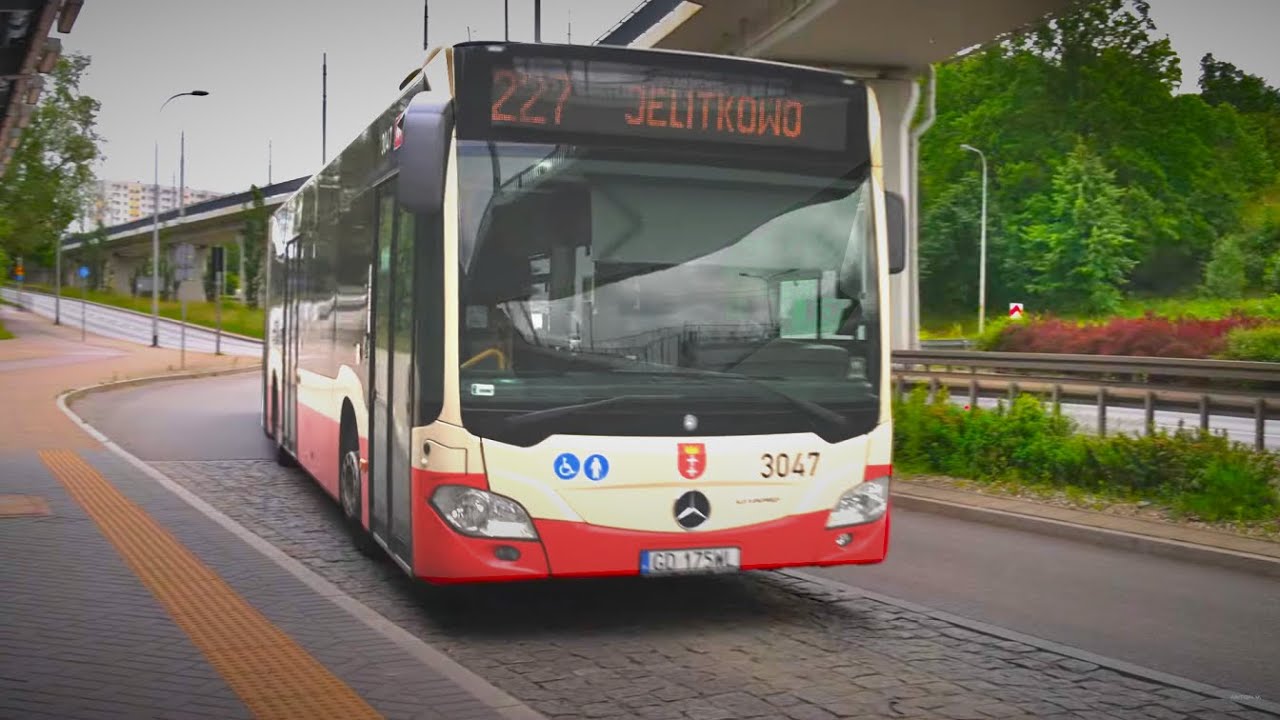 Poland, Gdansk, bus 227 ride from Brętowo PKM to Piastowska