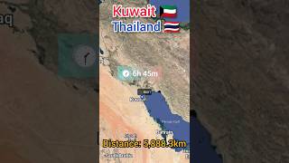 Kuwait City to Bangkok flight Route ✈️ || Kuwait ?? to Thailand ?? ||