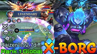 Hyper Carry X.Borg  Perfect Gameplay - Top 1 Global X.Borg by Raizen%92,7diff. - Mobile Legends screenshot 4