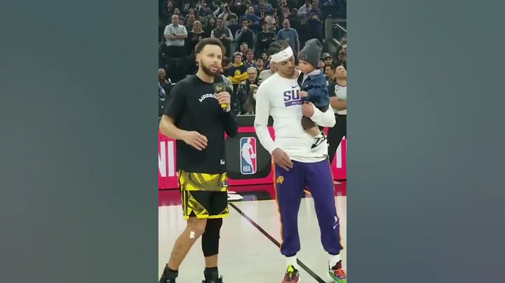 Steph Curry presents Warriors NBA championship ring to his brother-in-law Damion Lee before- game