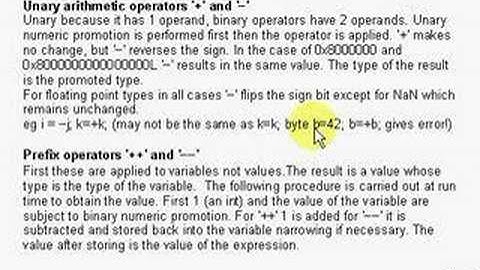 Java Tutorial 2.3 Operators Part 3/15 - unary +, - prefix ++, --