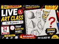 LIVE Drawing 2nd Class for Beginners | Circle, Square, Triangle Se Amazing Art 🎨