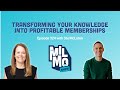 Building Predictable Income with Memberships with Stu McLaren | MILMO Show