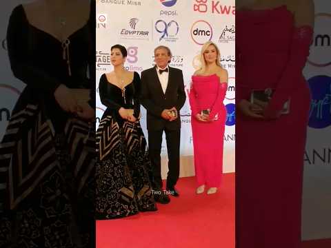 رانيا التومي وشمس الكويتية بطلات مسلسل سره الباتع بفساتين مثيرة بصحبة خالد يوسف