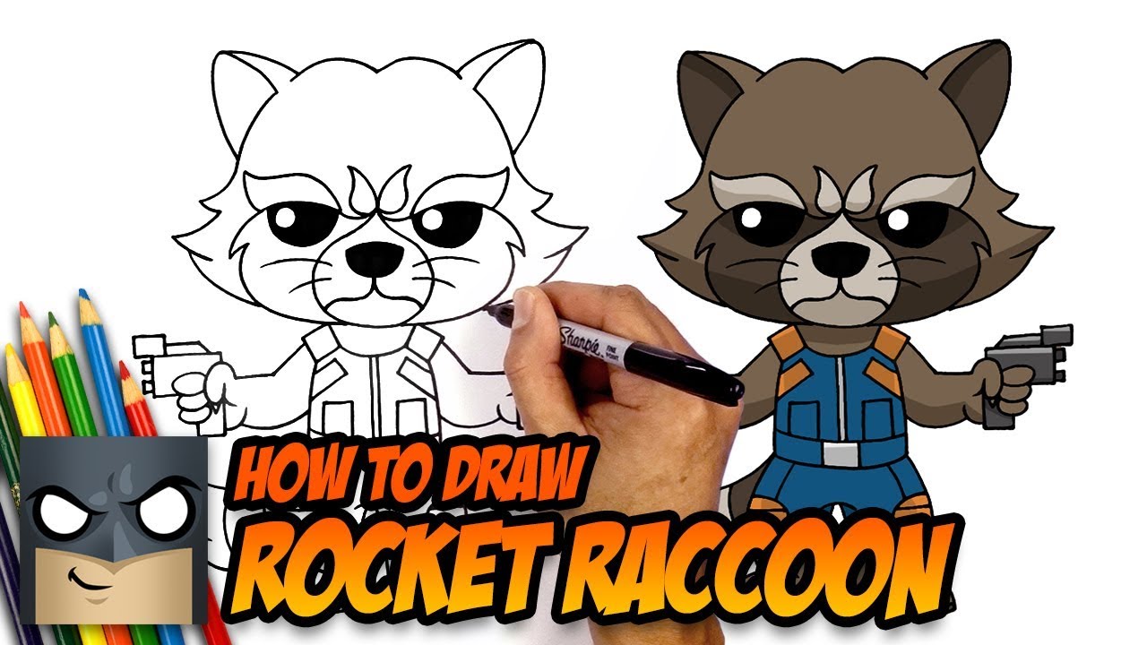 Rocket Raccoon  Superhero sketches Marvel drawings Rocket raccoon