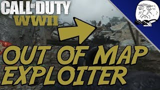 Call of Duty WWII Pointe Du Hoc Out of Map Exploiters!! (COD WW2 Glitch)