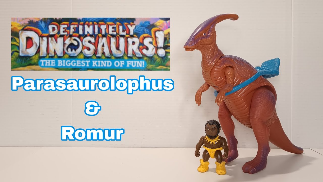1987 Playskool Definitely Dinosaurs Parasaurolophus and Romur YouTube