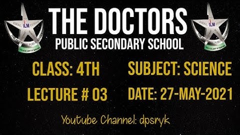 Class 4th Science Lecture # 3 [27-May-2021] dpsryk