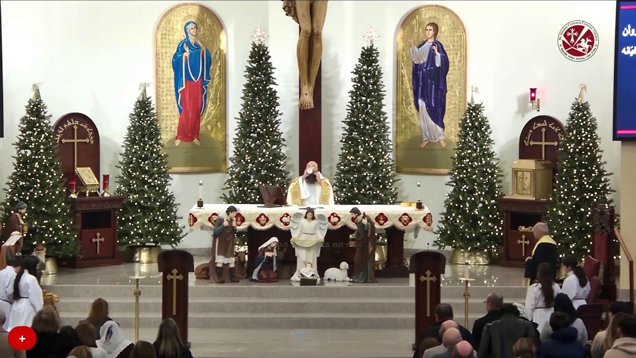 القداس الإلهي باللغة العربية  الكلدانية لعيد الدنح المقدس  يقربه: ابونا فواز كاكو