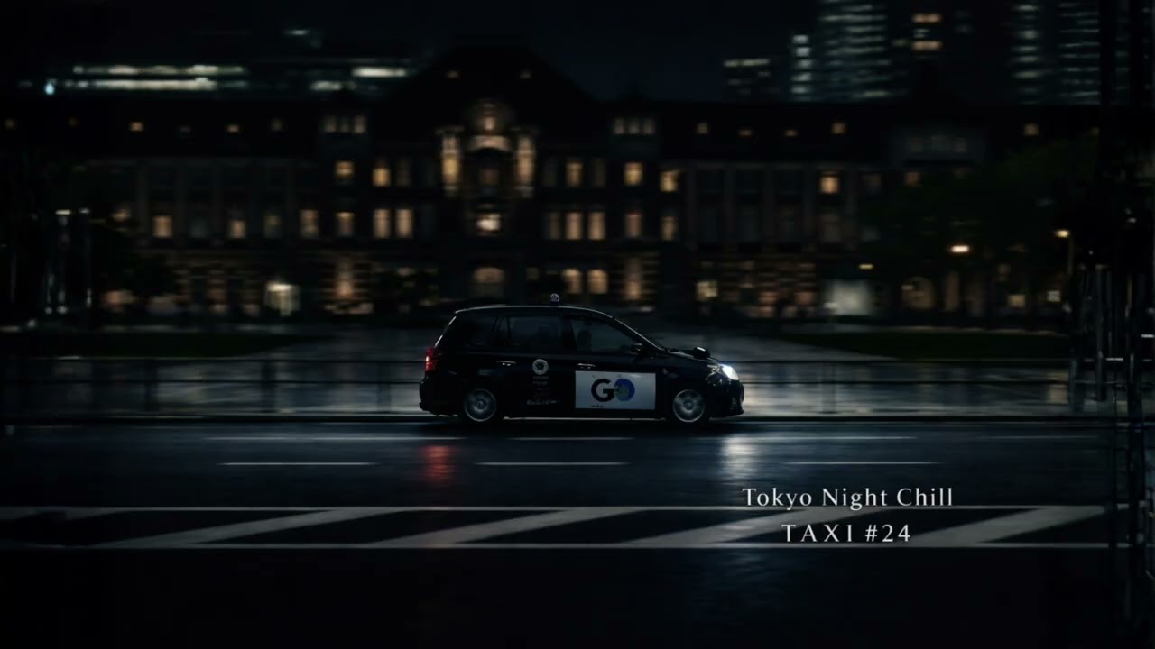 Tokyo Night Chill TAXI #24  Minimal Lofi Instrumental (1 Hour)