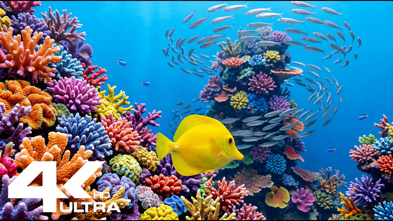 Serene Aquarium 4K | Cure Insomnia with Ocean Sounds