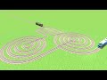 CROSSING SILDE CIRCLES LOOP TRACKS TRUN SHARP CURVE TRACK RAILROAD TRAIN SIMULATOR GAME SNAKE 