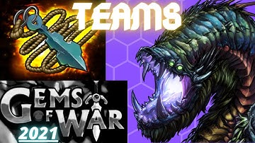 ROPE DART Team | Gems of War SOULFORGE guide | Venoxia team showing teams from troops in SF ropedart